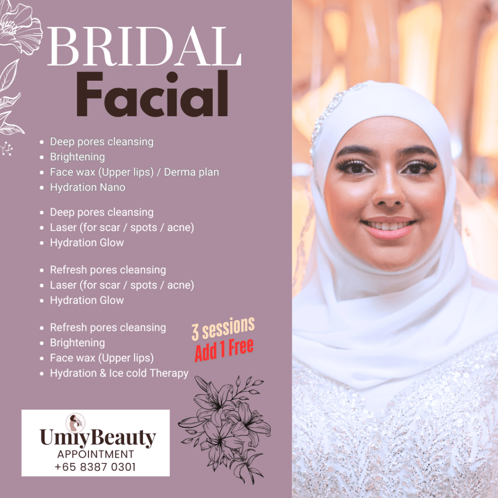 wedding_facial_packages,pre wedding_facial_treatments, bridal_facial_Singapore_muslimah